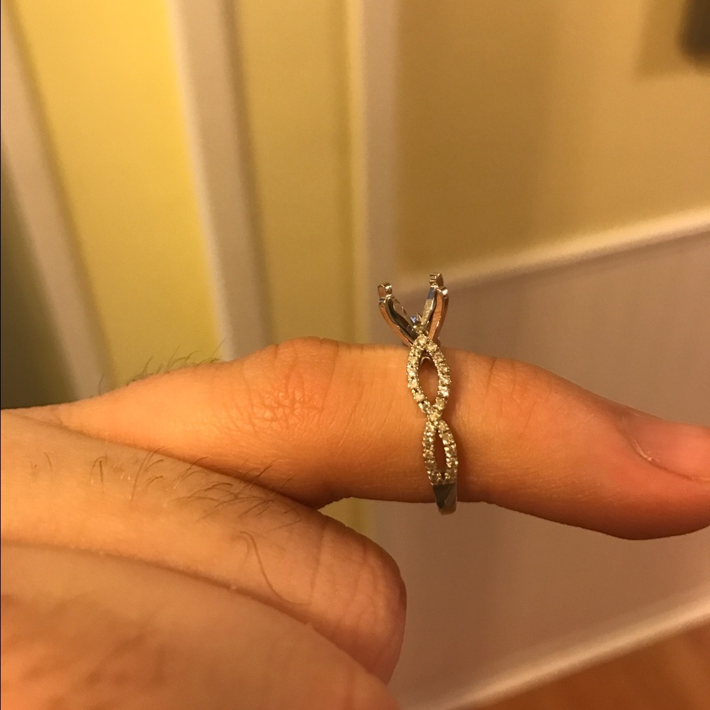 Infinity engagement ring setting - Picture 4 of 6