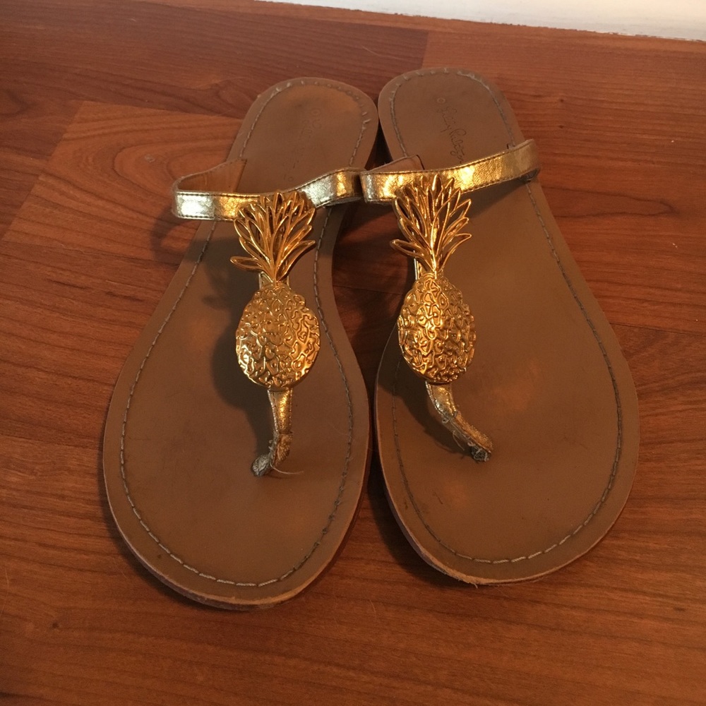 Gold Pineapple Flip Flops Lilly Pulitzer Target
