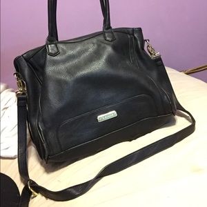 Steve Madden black bag with gold hardware