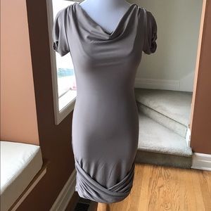 BCBG grey dress with sexy back