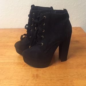Forever 21 Lace Up Platform Boots