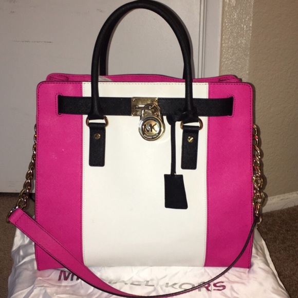 🚫Sold🚫Michael Kors Hamilton Lg Leather Satchel - Picture 2 of 8