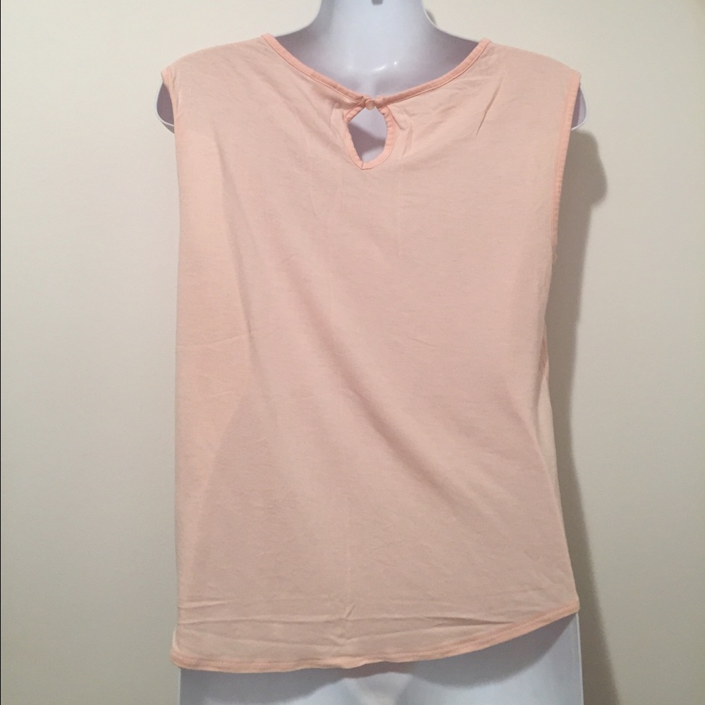 Lauren Conrad Blush Tank Tee w/Crochet Detail - Picture 2 of 4