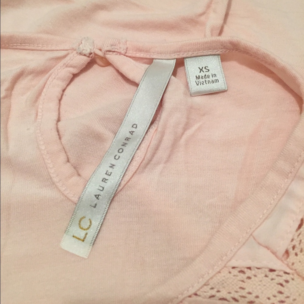 Lauren Conrad Blush Tank Tee w/Crochet Detail - Picture 4 of 4