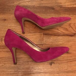 BCBG Magenta Suede Gaminkha Pumps!