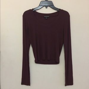Maroon Long Sleeve Top