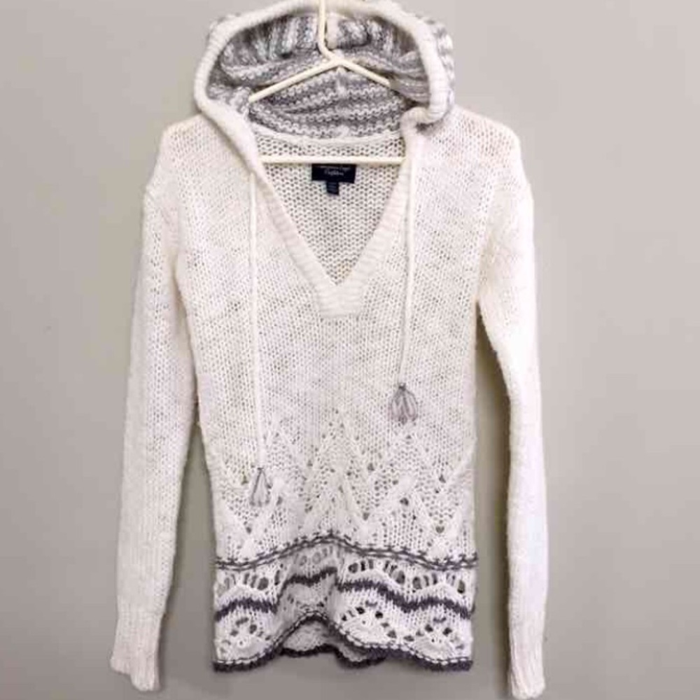 Oversized Boho Style Hooded Sweater