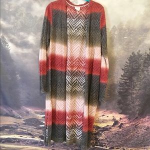 Extra long earthy cardigan