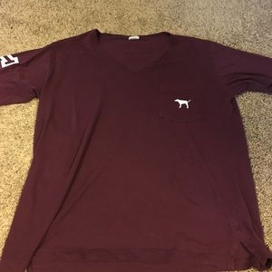 VS PINK long sleeve campus tee