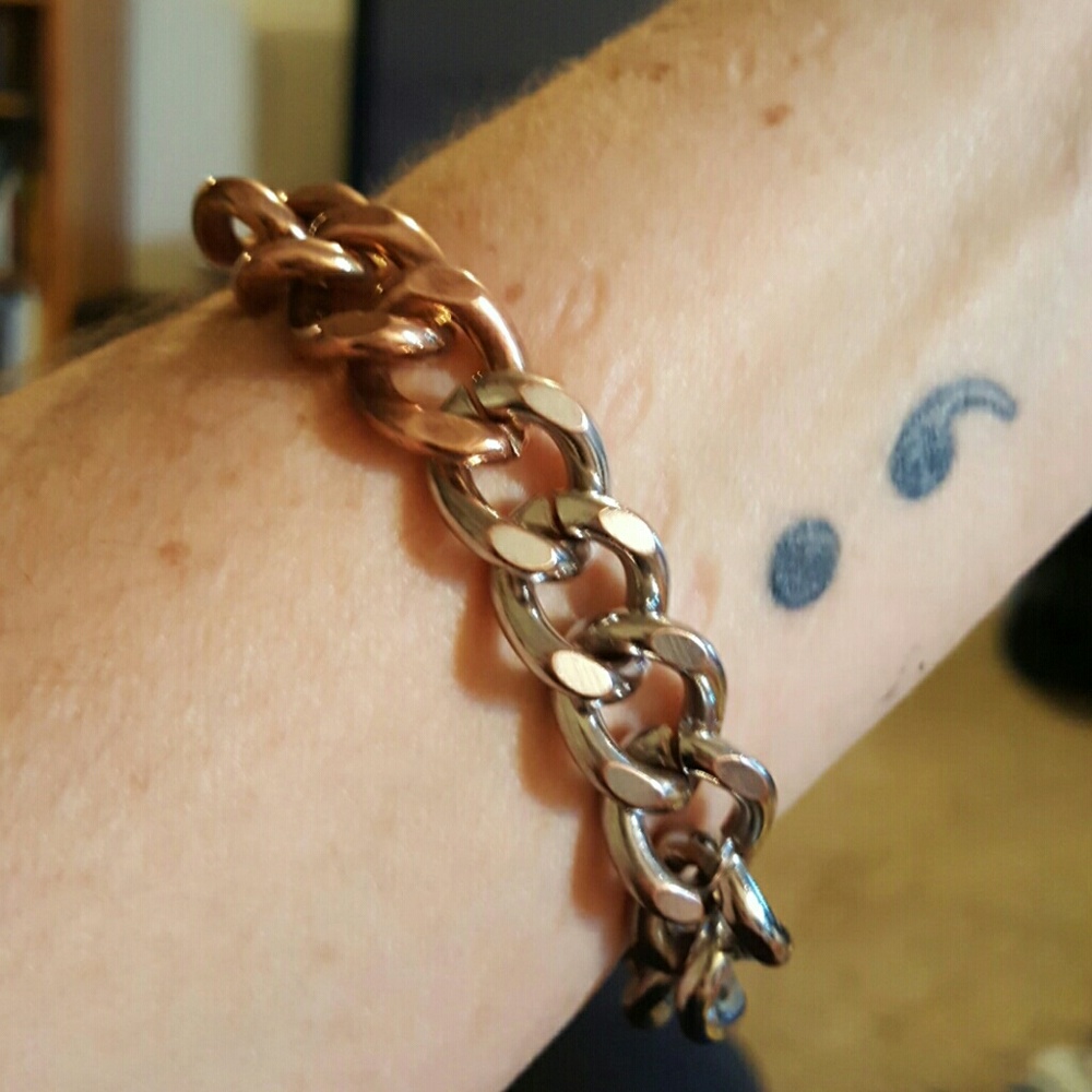 Gold, silver, & rose gold plated Ombre bracelet