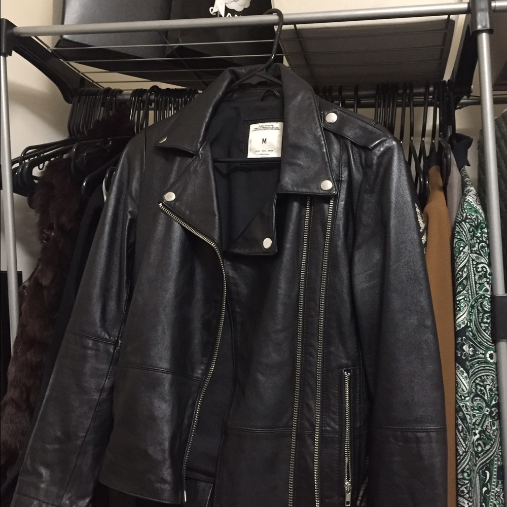 Zara Lambskin Moto Jacket