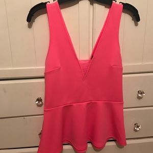EXPRESS Neon Pink Sexy Peplum 🌸