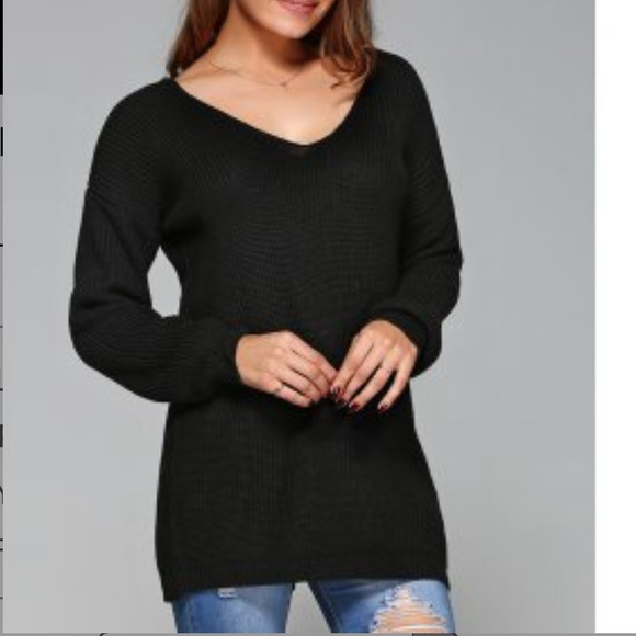 50% OFF💗💗LAST 1️⃣ Black LacedBack Sweater - Picture 2 of 4