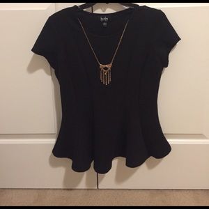 Peplum To with Necklace