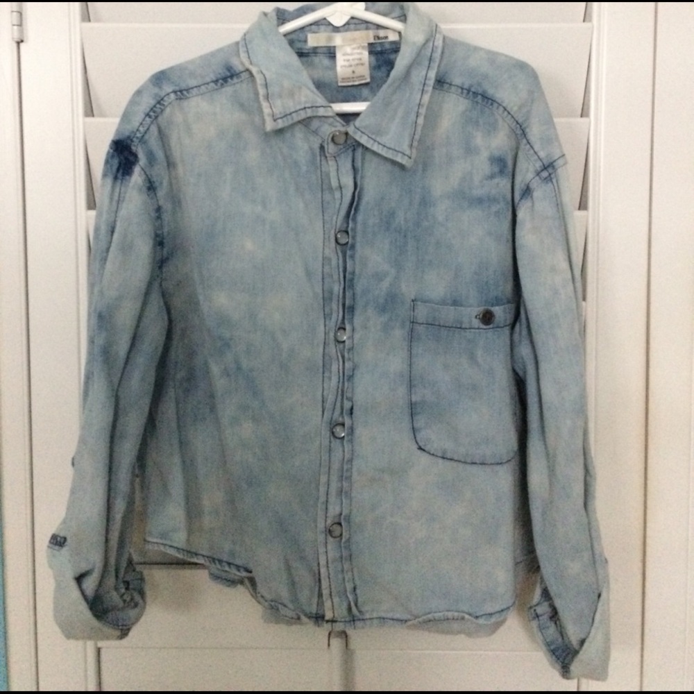 Denim button down
