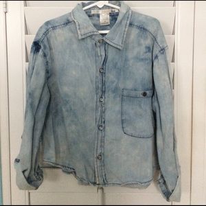 Denim button down