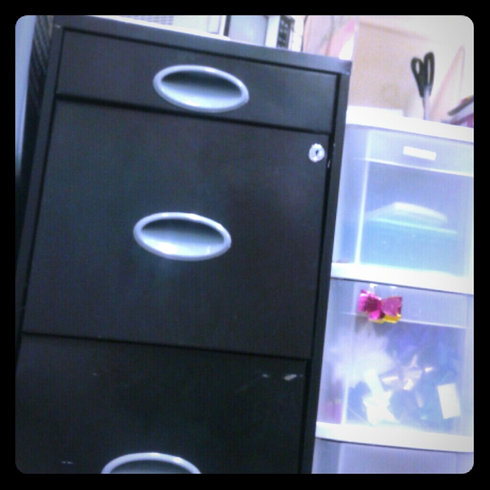 A black drawer