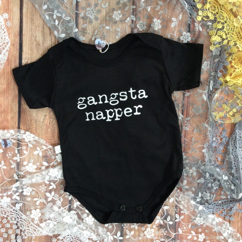Boutique Baby Unisex Gangsta Napper Onesie Funny