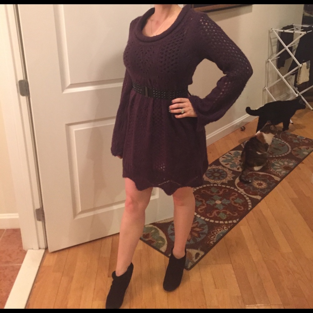 Plum Sweater Dress
