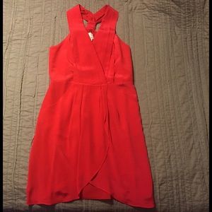 Silky Coral Cocktail Dress