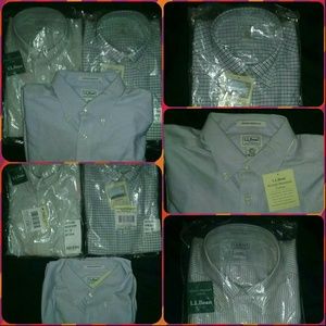 3-L.L Bean L-Sleeve Wrinkle Resistant, New w/ Tags