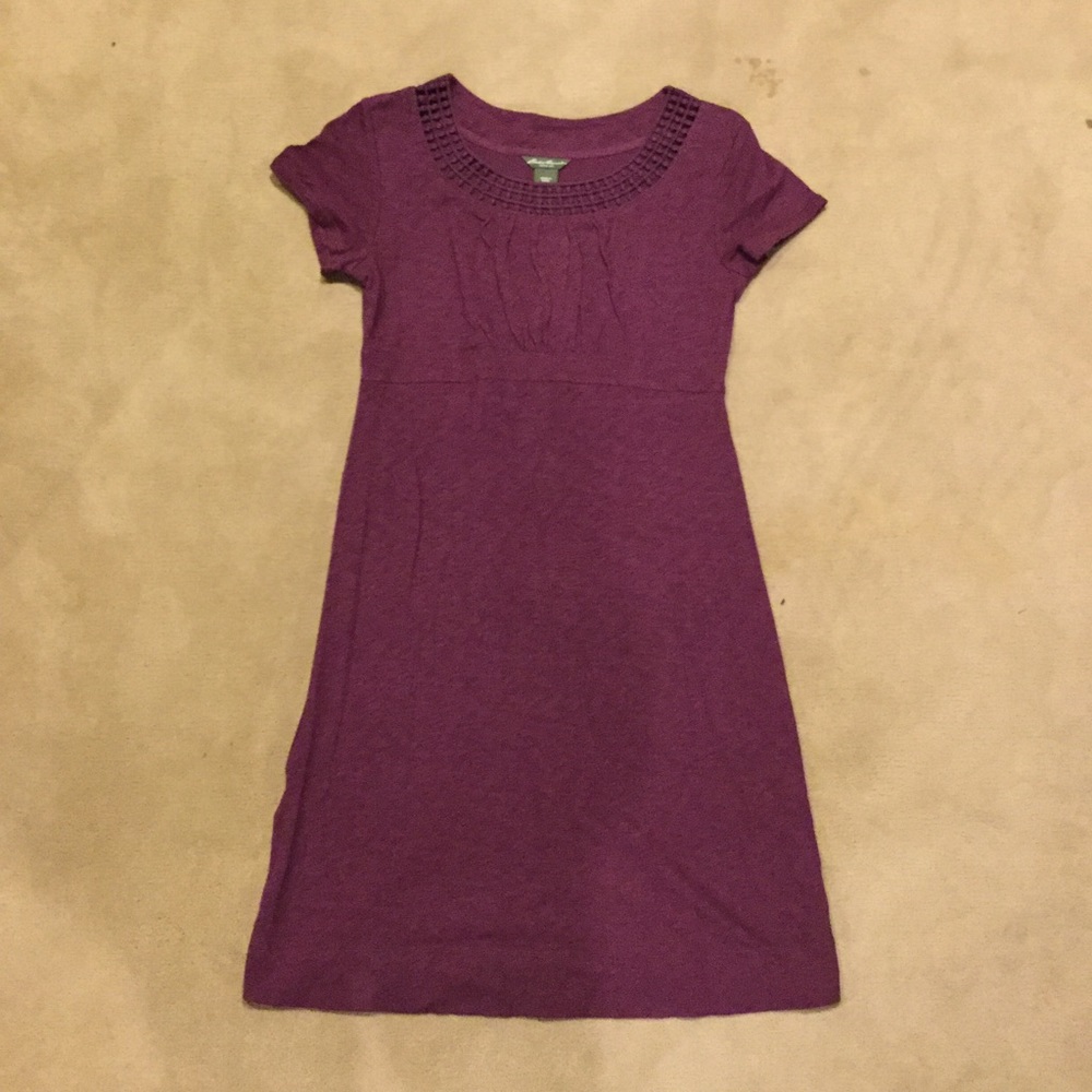 Eddie Bauer Purple T-Shirt Dress
