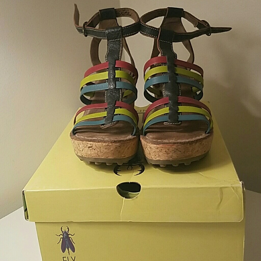 Fly London strappy wedge sandals