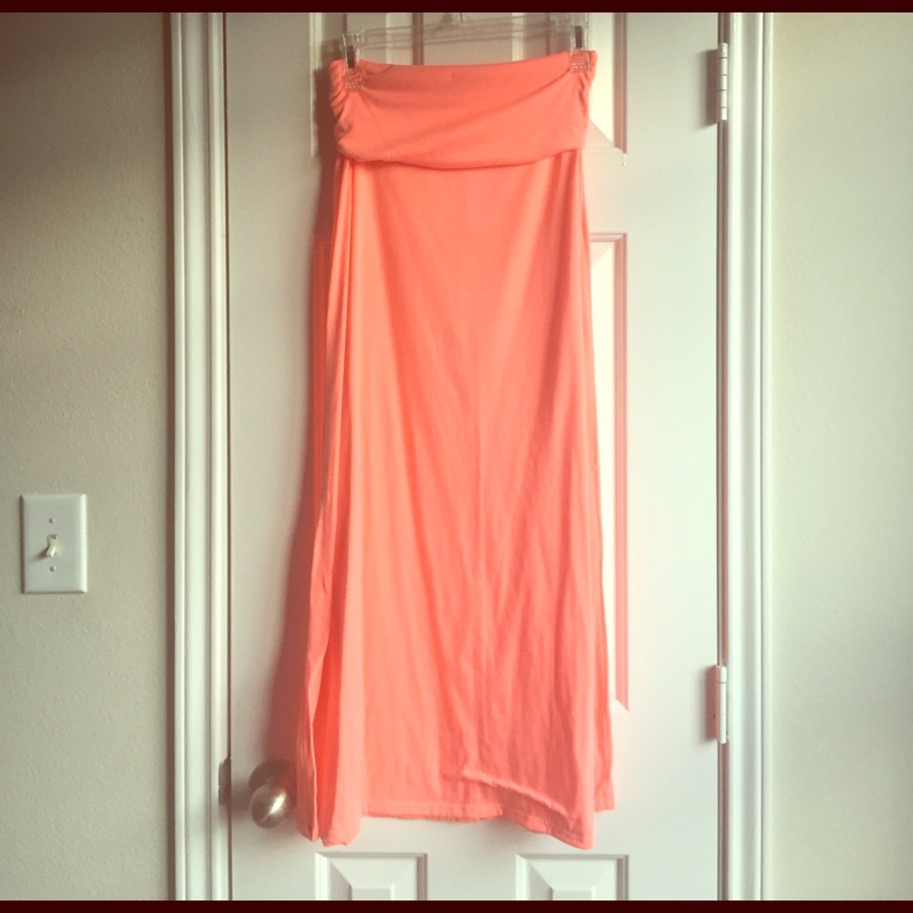 Long Coral Skirt