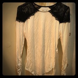 White long sleeve top