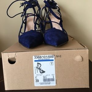 Zara blue suede pumps