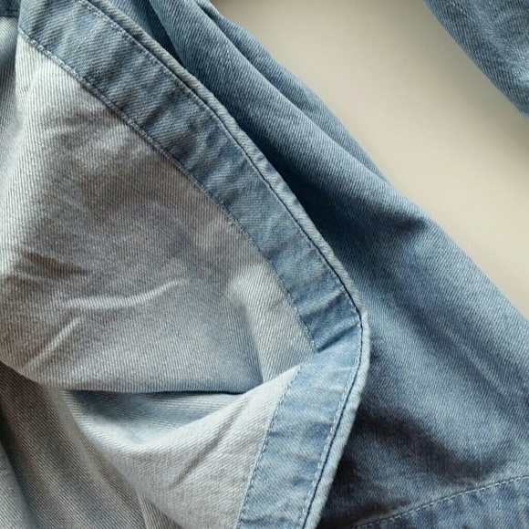 Denim/Jean Bell Sleeve Babydoll Top - Picture 5 of 5