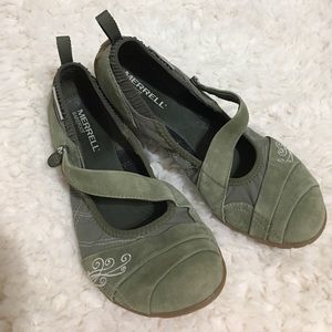 Merrell Army Green Iguana Vibram Flats