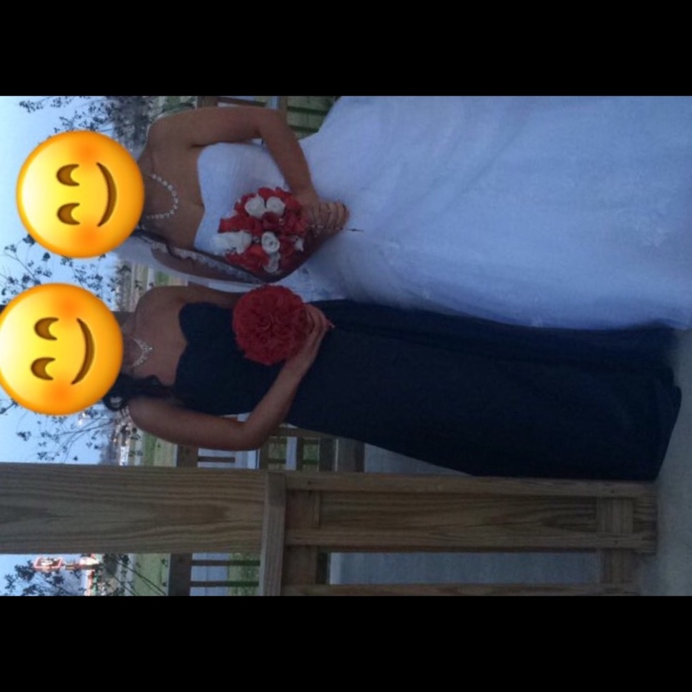 Davids Bridal Bridesmaid dress. Dark blue. Sz 2