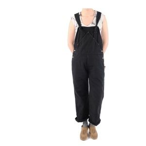 Utility Canvas Black Overalls