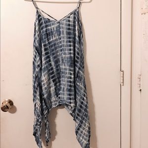 Flowy dark blue tie dye summer dress!