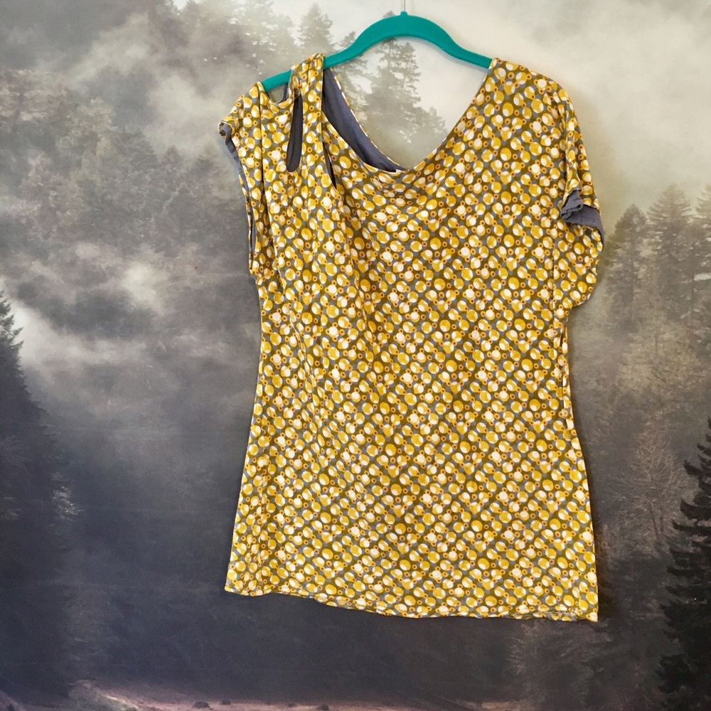 Anthropologie open shoulder top