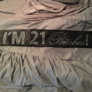 21st birthday sash custom made