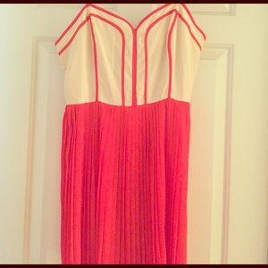 Ivory and coral  dress