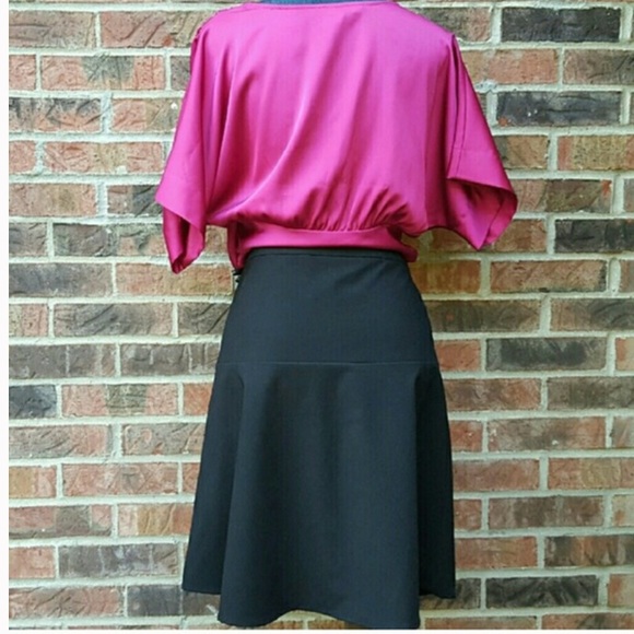 FIRM🎯CALVIN KLEIN NEW 8 Black Skirt A-line Work - Picture 3 of 8