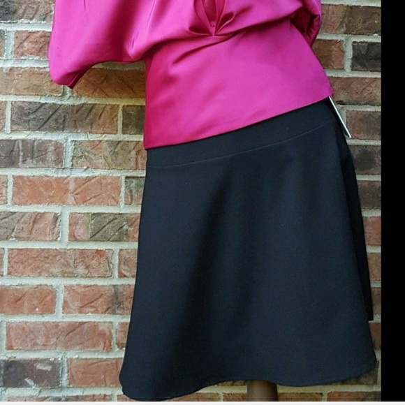 FIRM🎯CALVIN KLEIN NEW 8 Black Skirt A-line Work - Picture 5 of 8