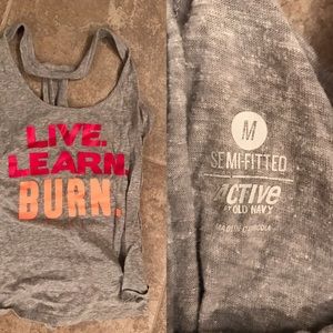 Live Learn Burn Workout Tank