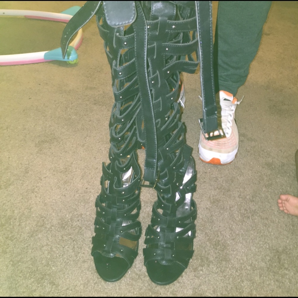Over the knee Gladiator heels worn once