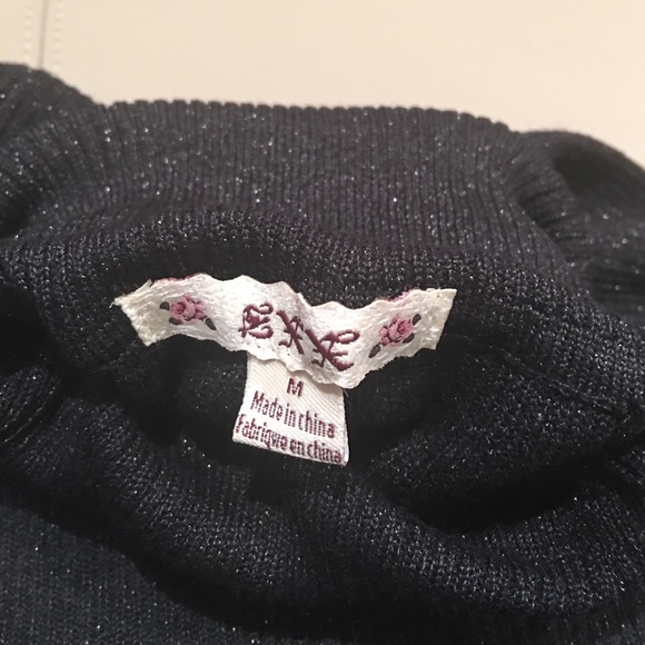 shiny black top for day or evening - Picture 2 of 3