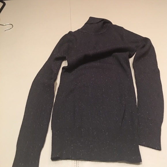 shiny black top for day or evening - Picture 3 of 3