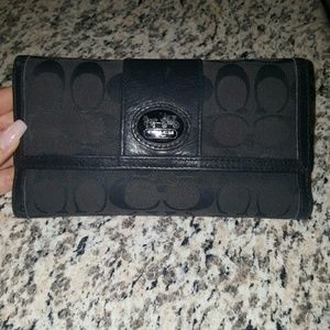 Authentic Coach trifold wallet