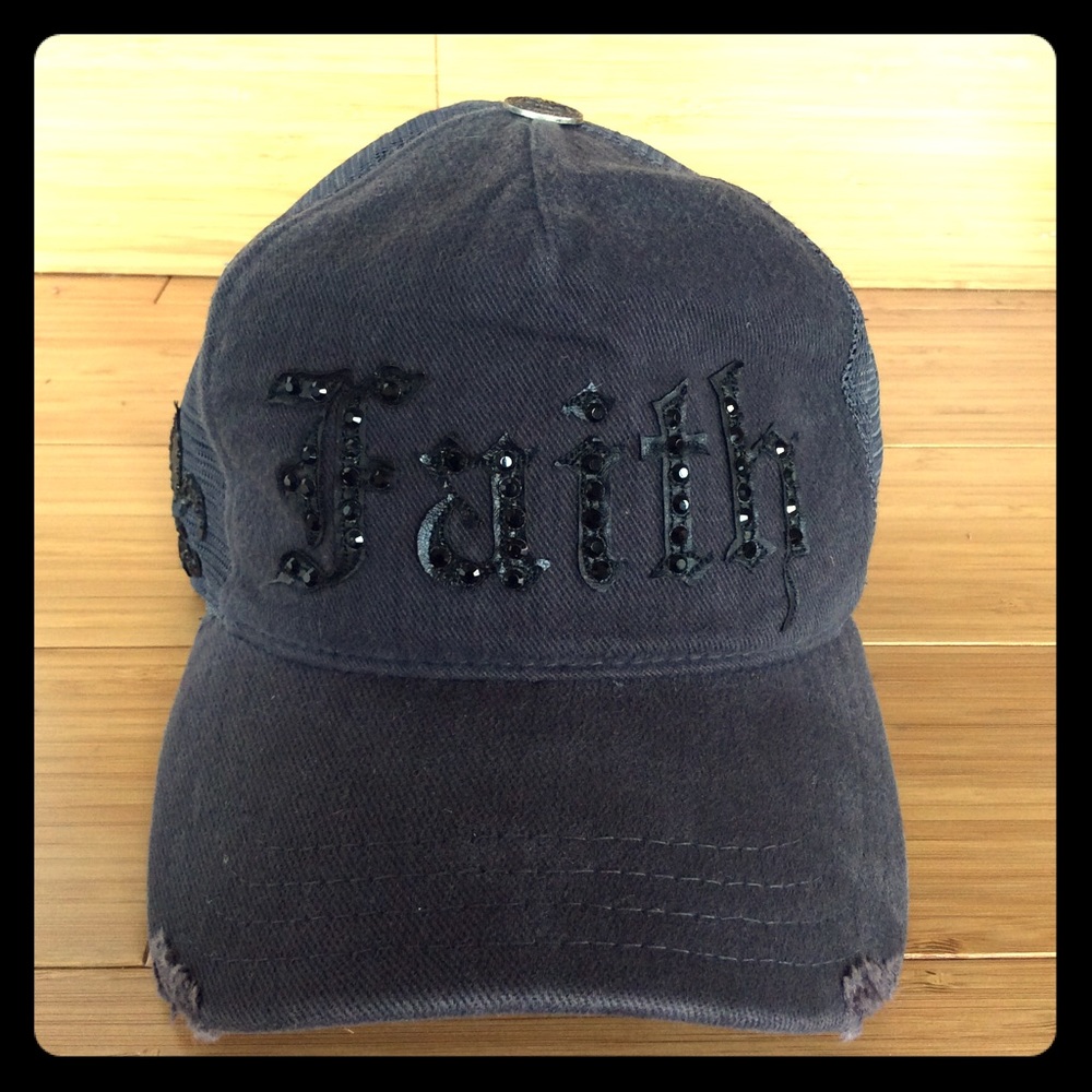 Faith Connexion Rhinestone Trucker Hat