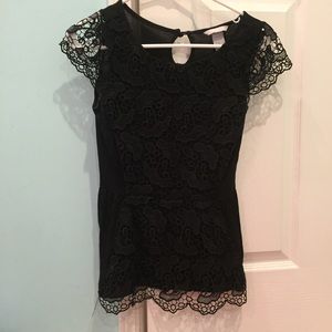 H&M peplum lace top