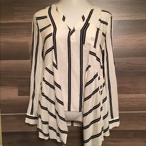 Anthropologie Maeve striped long sleeve blouse