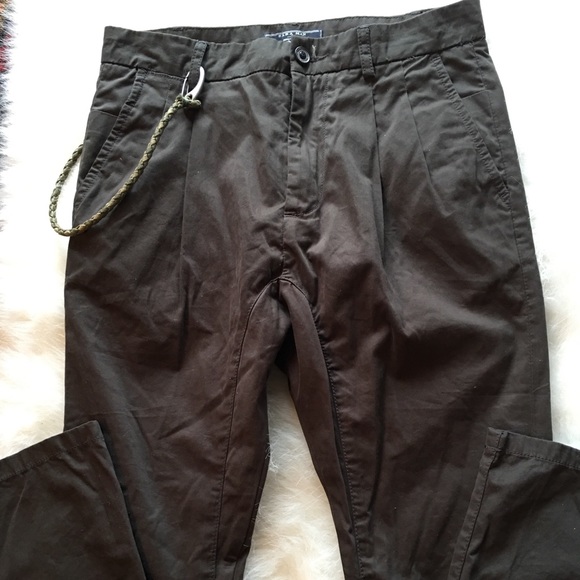 ZARA Men's Demin Couture Skinny Green Pants Sz 29 - Picture 2 of 6