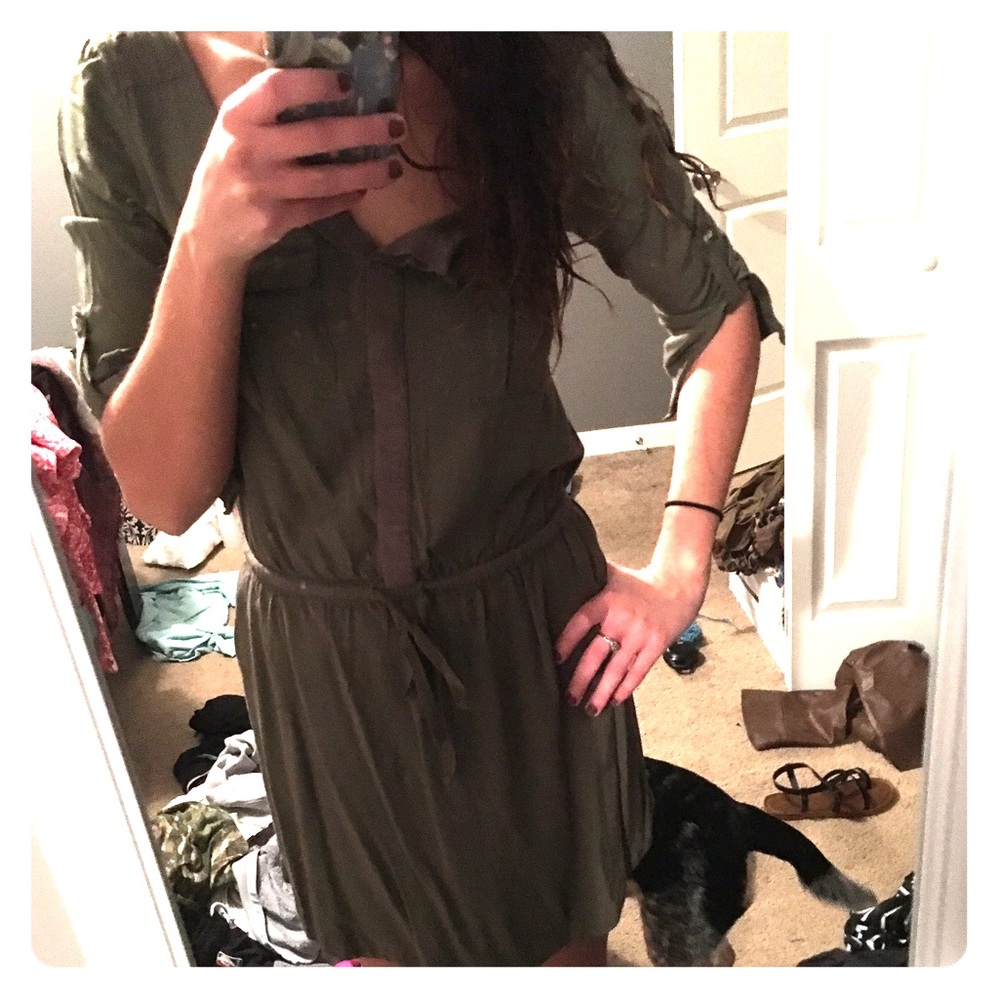 Olive green American eagle dress